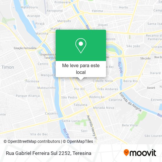 Rua Gabriel Ferreira Sul 2252 mapa