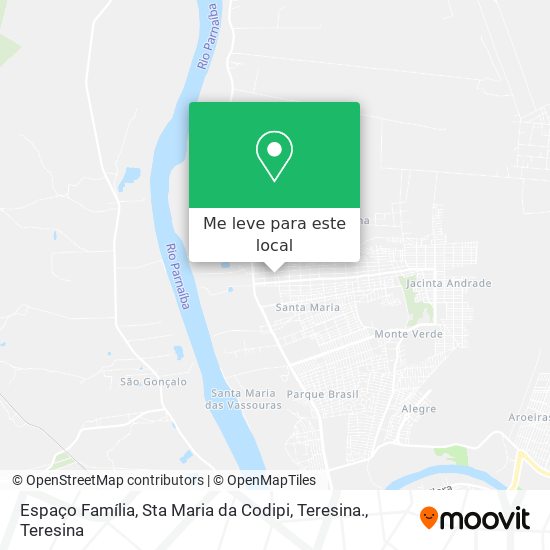 Espaço Família, Sta Maria da Codipi, Teresina. mapa