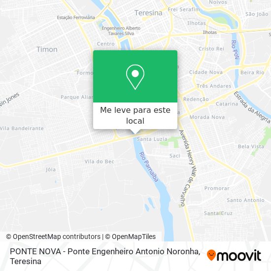 PONTE NOVA - Ponte Engenheiro Antonio Noronha mapa