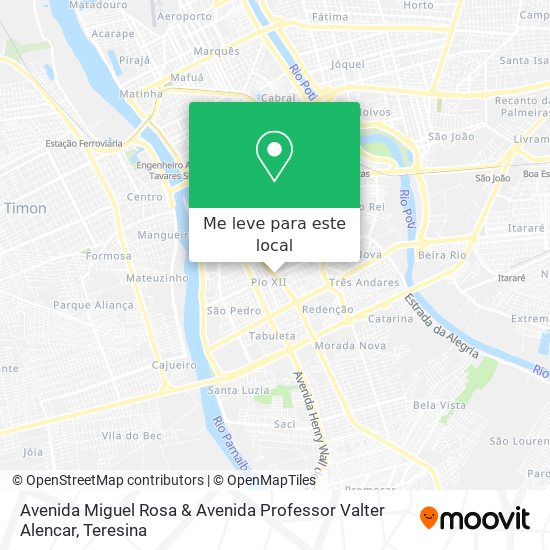 Avenida Miguel Rosa & Avenida Professor Valter Alencar mapa