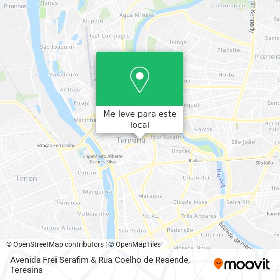 Avenida Frei Serafim & Rua Coelho de Resende mapa