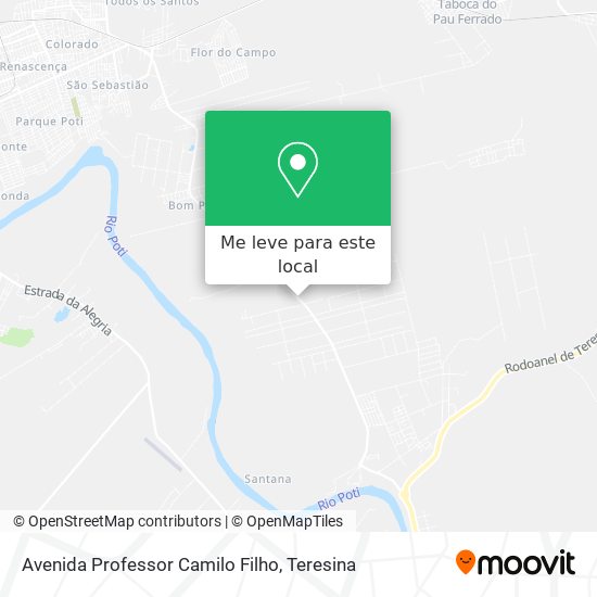 Avenida Professor Camilo Filho mapa
