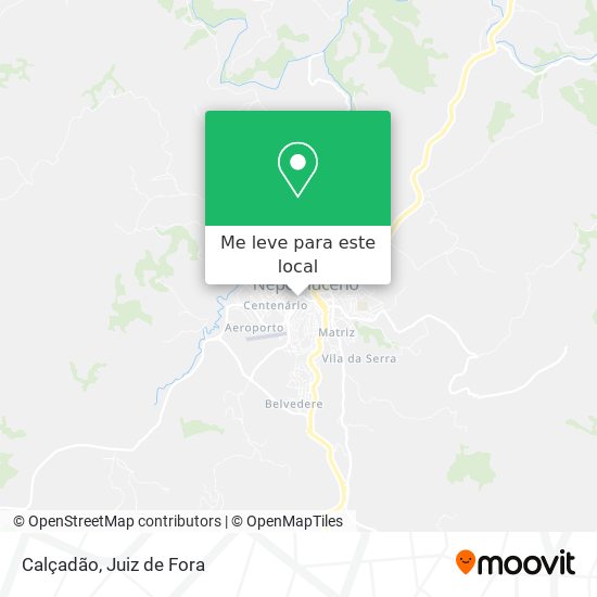 Calçadão mapa