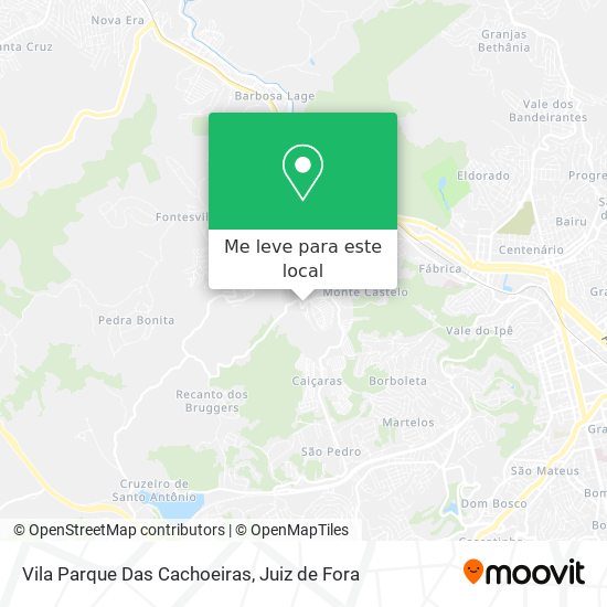 Vila Parque Das Cachoeiras mapa