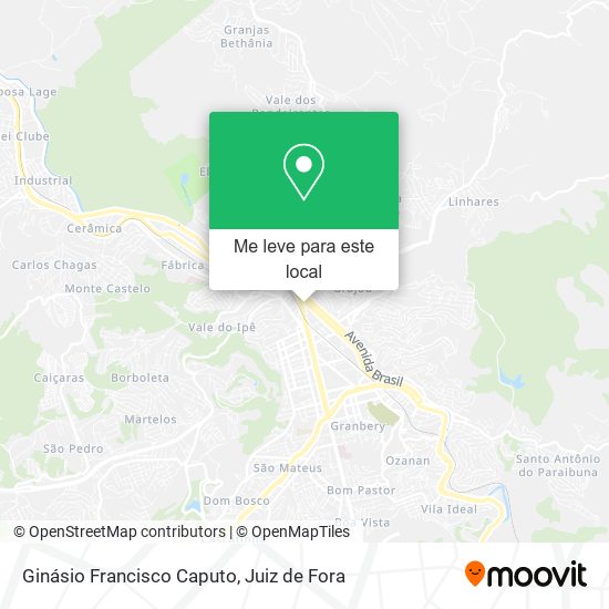 Ginásio Francisco Caputo mapa