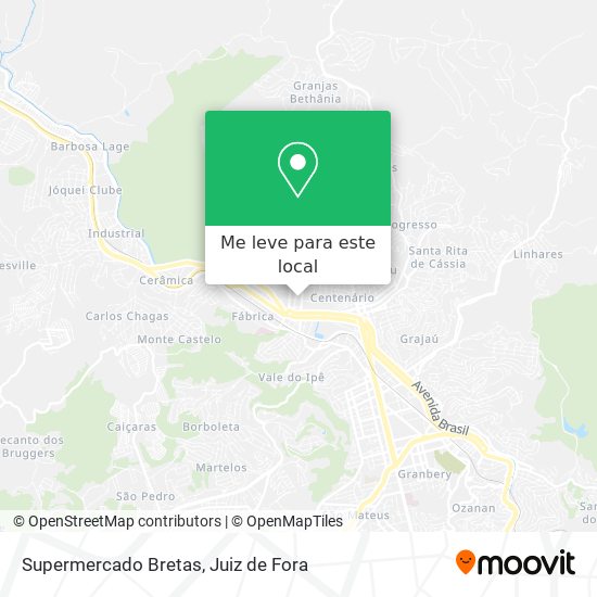 Supermercado Bretas mapa