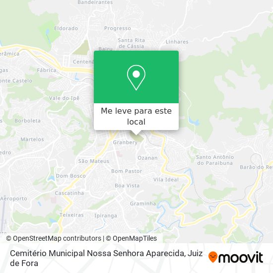 Cemitério Municipal Nossa Senhora Aparecida mapa