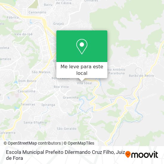 Escola Municipal Prefeito Dilermando Cruz Filho mapa