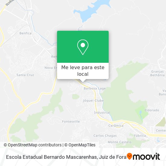Escola Estadual Bernardo Mascarenhas mapa