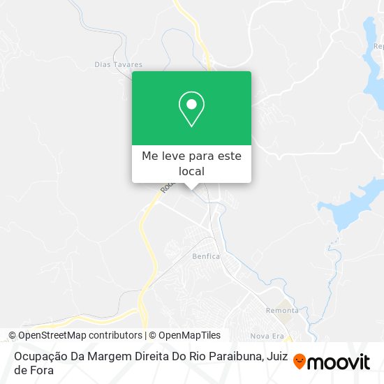 Ocupação Da Margem Direita Do Rio Paraibuna mapa