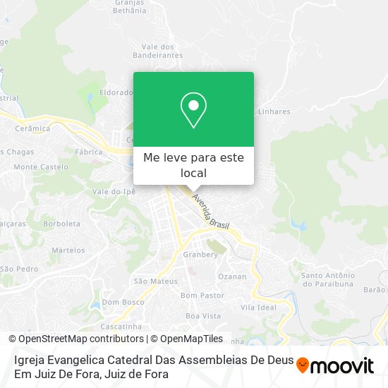 Igreja Evangelica Catedral Das Assembleias De Deus Em Juiz De Fora mapa