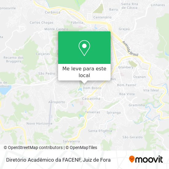 Diretório Acadêmico da FACENF mapa