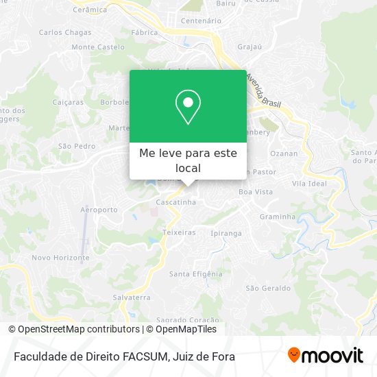 Faculdade de Direito FACSUM mapa