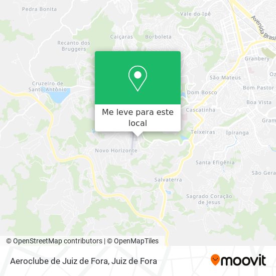 Aeroclube de Juiz de Fora mapa