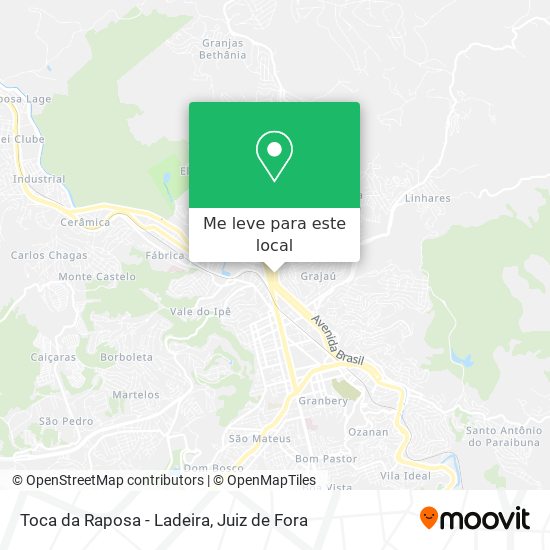 Toca da Raposa - Ladeira mapa