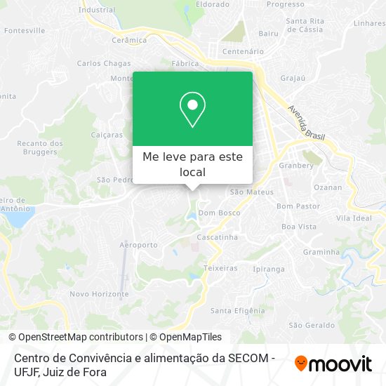 Centro de Convivência e alimentação da SECOM - UFJF mapa