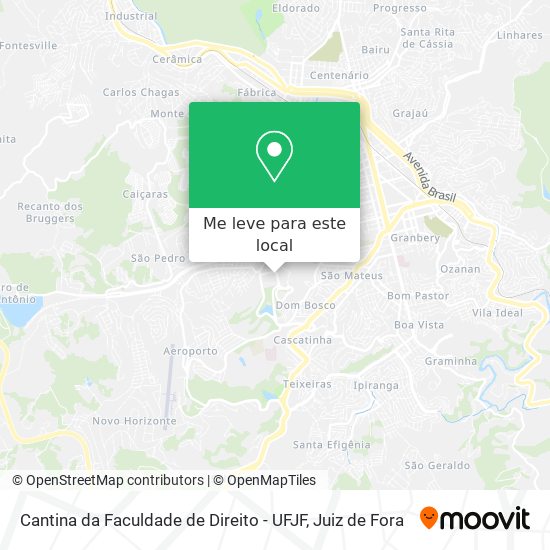 Cantina da Faculdade de Direito - UFJF mapa