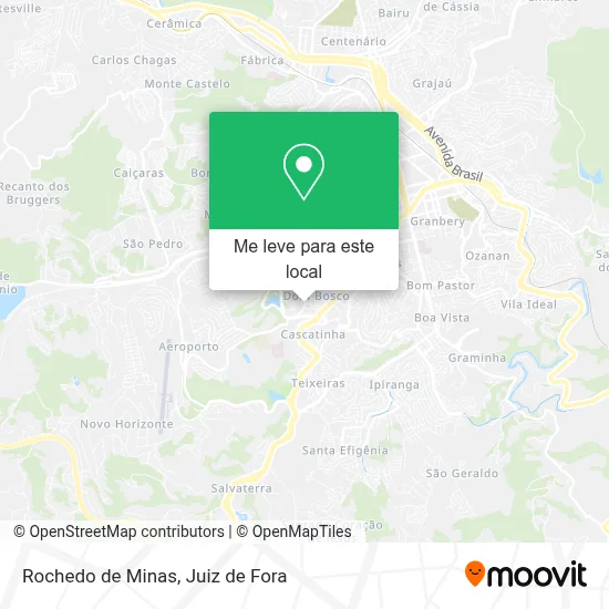 Rochedo de Minas mapa