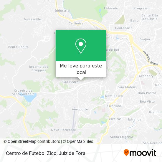 Centro de Futebol Zico mapa