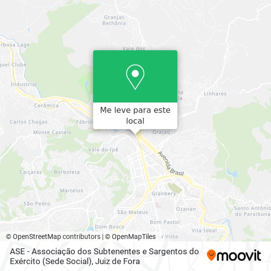 ASE - Associação dos Subtenentes e Sargentos do Exército (Sede Social) mapa