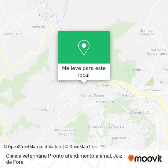Clinica veterinária Pronto atendimento animal mapa