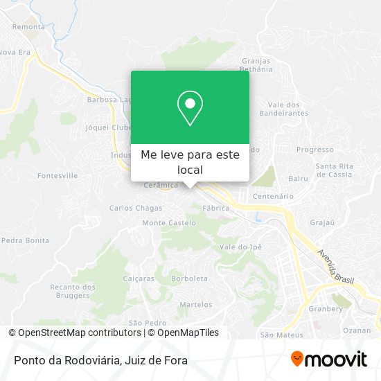 Ponto da Rodoviária mapa