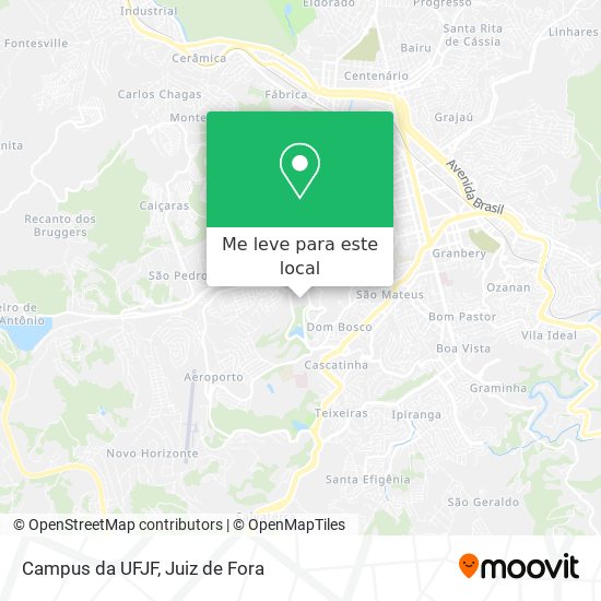 Campus da UFJF mapa