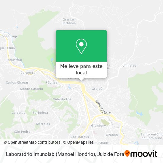 Laboratório Imunolab (Manoel Honório) mapa