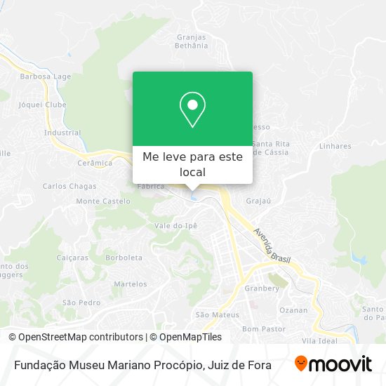 Fundação Museu Mariano Procópio mapa