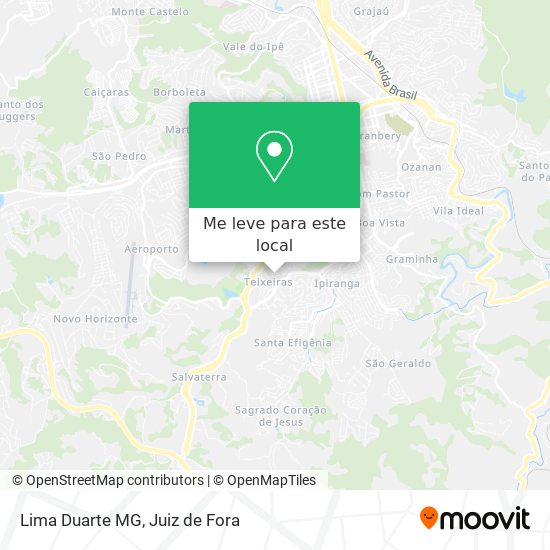Lima Duarte MG mapa