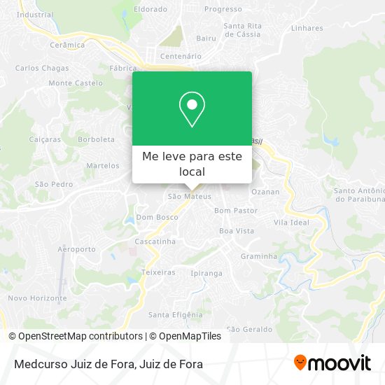 Medcurso Juiz de Fora mapa