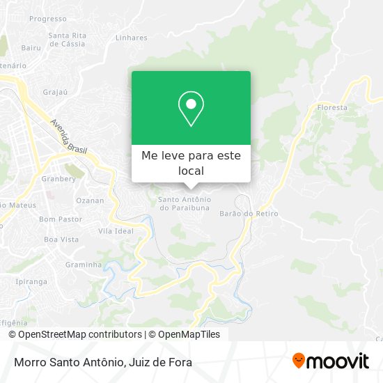 Morro Santo Antônio mapa