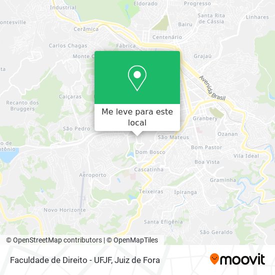 Faculdade de Direito - UFJF mapa