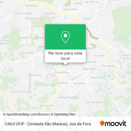 CAEd UFJF - (Unidade São Mateus) mapa