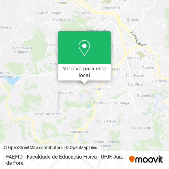 FAEFID - Faculdade de Educação Física - UFJF mapa