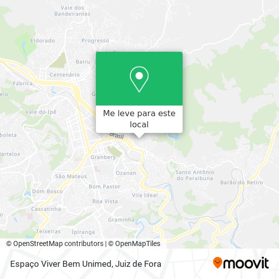 Espaço Viver Bem Unimed mapa