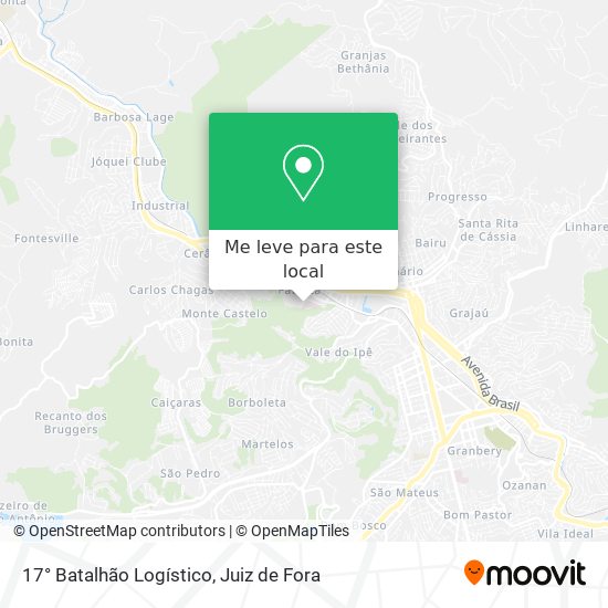 17° Batalhão Logístico mapa