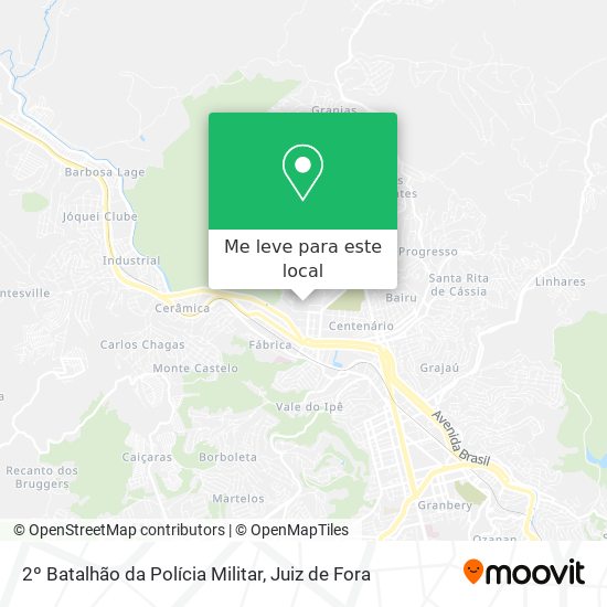 2º Batalhão da Polícia Militar mapa