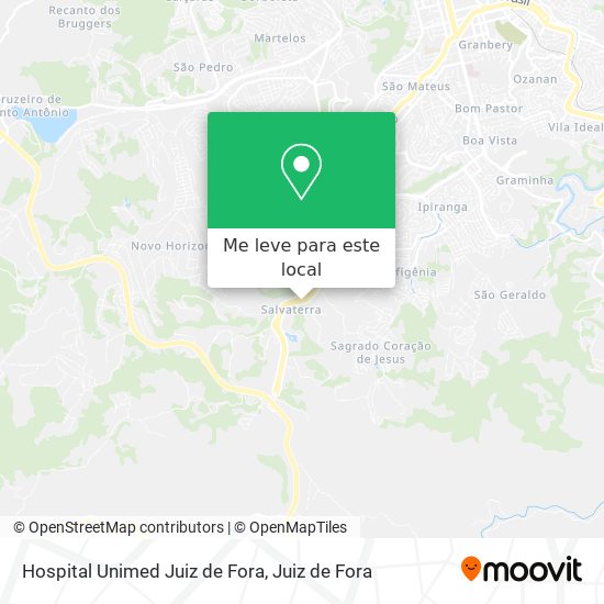 Hospital Unimed Juiz de Fora mapa