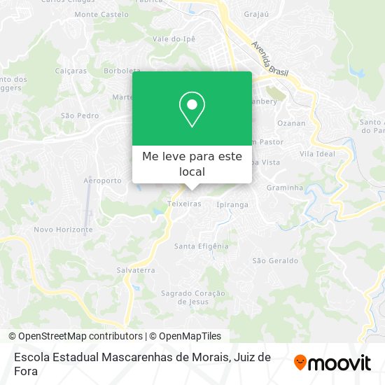Escola Estadual Mascarenhas de Morais mapa