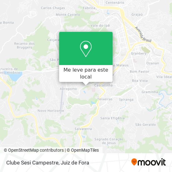 Clube Sesi Campestre mapa