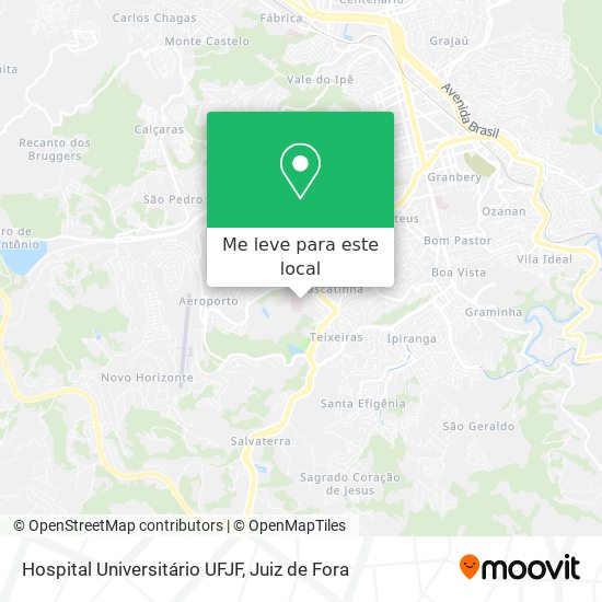 Hospital Universitário UFJF mapa