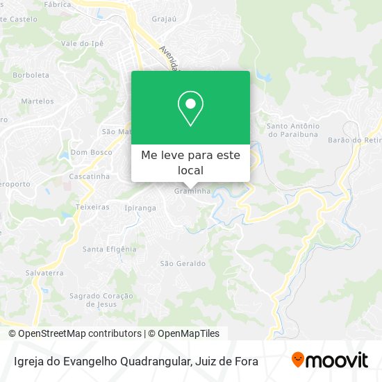 Igreja do Evangelho Quadrangular mapa