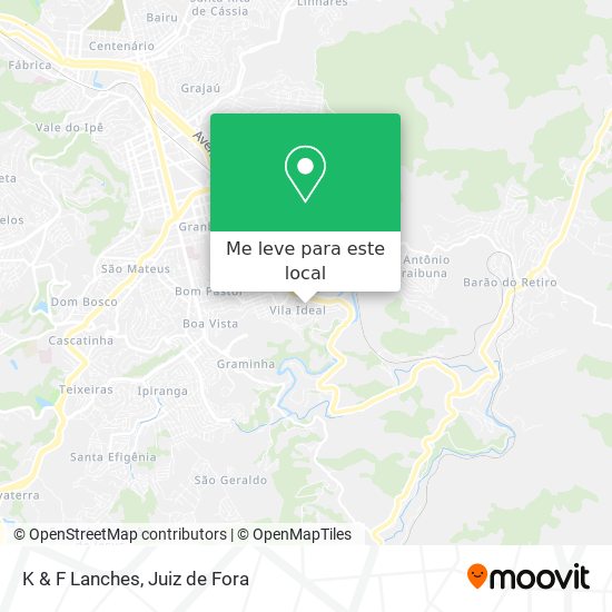 K & F Lanches mapa