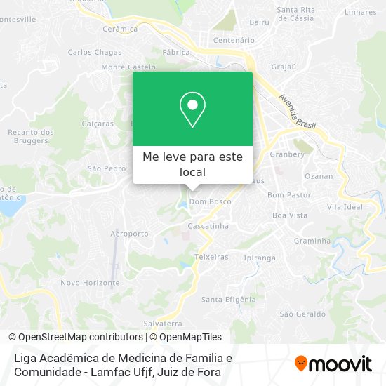 Liga Acadêmica de Medicina de Família e Comunidade - Lamfac Ufjf mapa