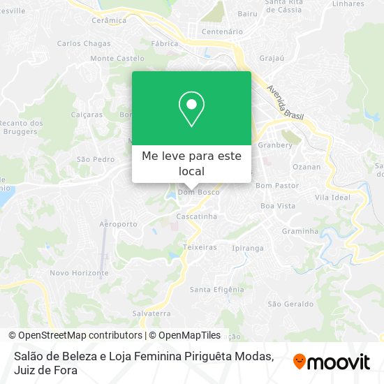 Salão de Beleza e Loja Feminina Piriguêta Modas mapa