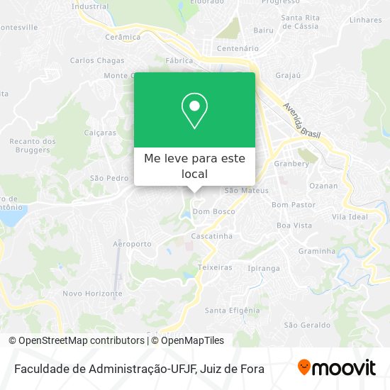 Faculdade de Administração-UFJF mapa