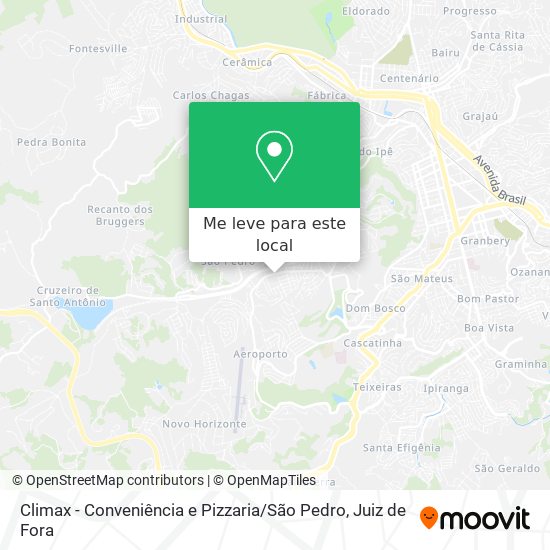 Climax - Conveniência e Pizzaria / São Pedro mapa