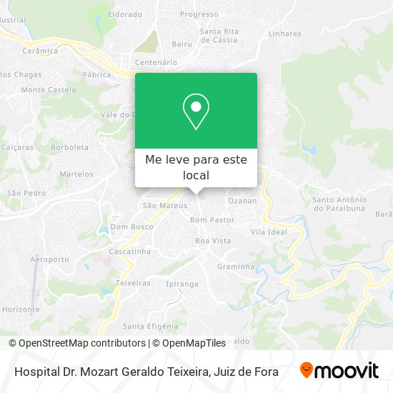 Hospital Dr. Mozart Geraldo Teixeira mapa