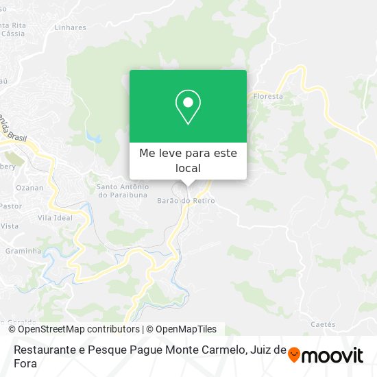 Restaurante e Pesque Pague Monte Carmelo mapa